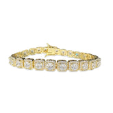 Alba Square Halo 7” Tennis Bracelet