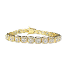 Alba Square Halo 7” Tennis Bracelet