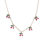 Red Cherry Charm Necklace