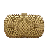 Small Crystal Accent Hardcase Clutch