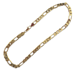 Azira Gold Filled 8mm 16” Flat Figaro Necklace