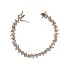 Noelia Teardrop Rectangle Baguette Eternity Bracelet