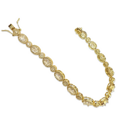 Ovaline Halo 7” Tennis Bracelet