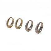 Gold Filled Oval Stripes Huggies