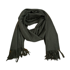 Noellery Cozy Plain Fringed Scarf