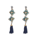 Pia Kite Tassel Mix Drop Statement Earrings