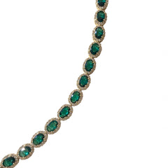 May Oval Emerald 7” Tennis Bracelet