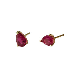 Prong Teardrop Birthstone Studs