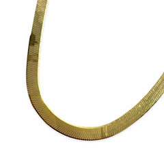 Herringbone Thick Gold 18” Necklace