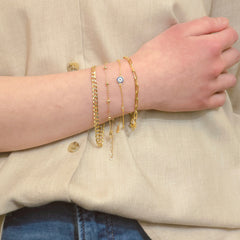 Sterling Silver Paperclip Chain Link 7” Bracelet