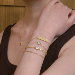 Oval Mixed Paper Chain Bracelet