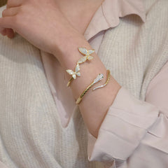 Noellery Butterfly Sisters Duo Cuff Bracelet