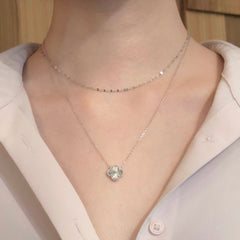 Ridged Flora Dot Necklace