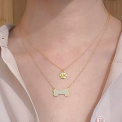 Sterling Silver Paw Necklace