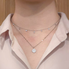 Smiley Face Sparkle Twisted Necklace