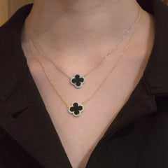 Flora Sparkle Onyx Large Necklace