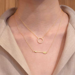 Geovana Hollow Circle Necklace