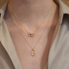 Carabiner Chain Pendant Necklace