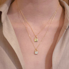 Lock Charm Sparkle Necklace