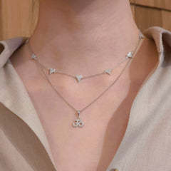 Pointed Heart Charms Choker Necklace