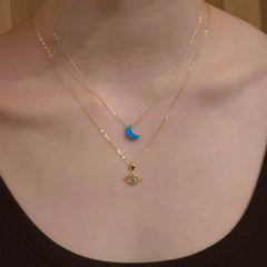 Opaline Evil Eye Lash Necklace
