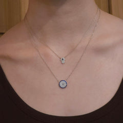 Hamsa Pave Necklace