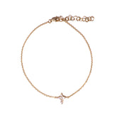 Roselle Diamond Cross Bracelet