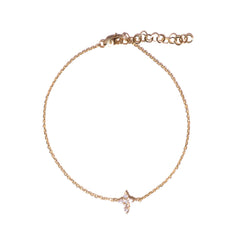 Roselle Diamond Cross Bracelet