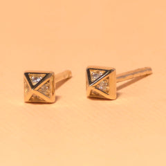Eunice Pyramid Stud Earrings