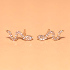 Yelena Pave Snake Stud Earrings