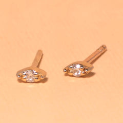 Ada Tiny Marquise Stud Earrings
