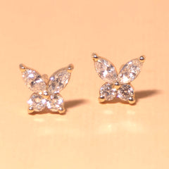 Valeria Diamond Butterfly Stud Earrings