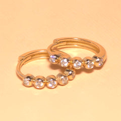 Rachel Bezel Huggie Hoops