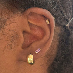 Irene Thick Round Huggie Hoops