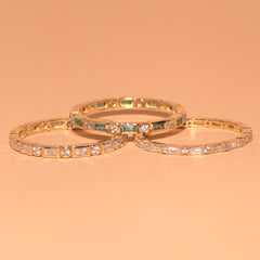 Caitlin Emerald Baguette Bezel Pattern Diamond Eternity Ring