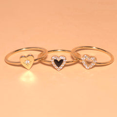 Sylvia Halo Black Heart Ring