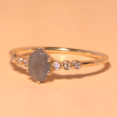 Angela Grey Labradorite Diamond Ring