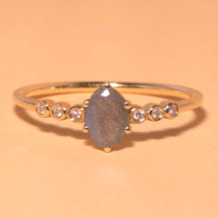 Angela Grey Labradorite Diamond Ring