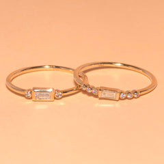 Tammy Diamond Baguette 2 Bezels Ring
