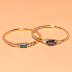 Anna Oval Sapphire Diamond Ring