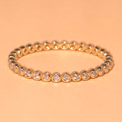 Dove Bezel Diamond Eternity Ring