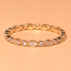 Judy Marquise Pattern Diamond Eternity Ring