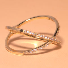 Iris Criss Cross Diamond Ring