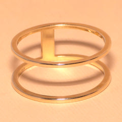 Brea Double Band Plain Ring