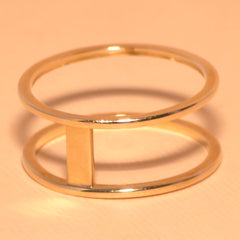 Brea Double Band Plain Ring
