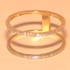 Debby Double Band Diamond Pave Ring