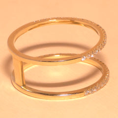 Debby Double Band Diamond Pave Ring