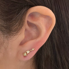 Kira Mini Arrow Stud Earrings