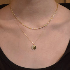 Fiona Two Tone 16” Cuban Chain Necklace