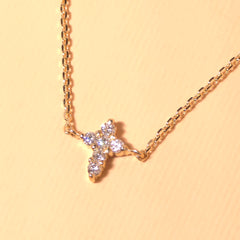 Roselle Diamond Cross Bracelet